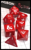 Dice : Dice - Metal Dice - Dungeons and Dragons Heavy Metal Red and White RPG Set WOTC 2021 - Noble Knight Dark Ages
